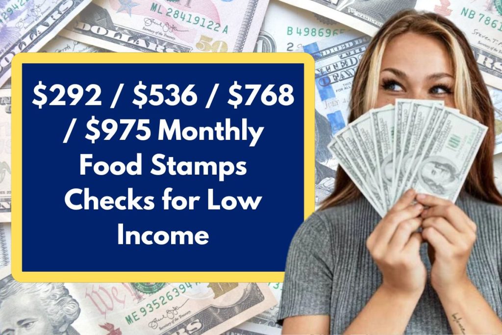 $292 / $536 / $768 / $975 Monthly Food Stamps Checks for Low Income - Eligibility Requirements & Payment Dates